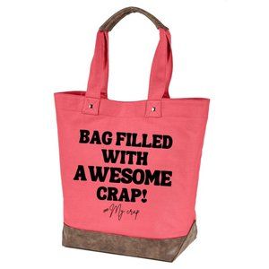 Bag filled with awesome crap- quality canvas tote bag by Authentic pigment